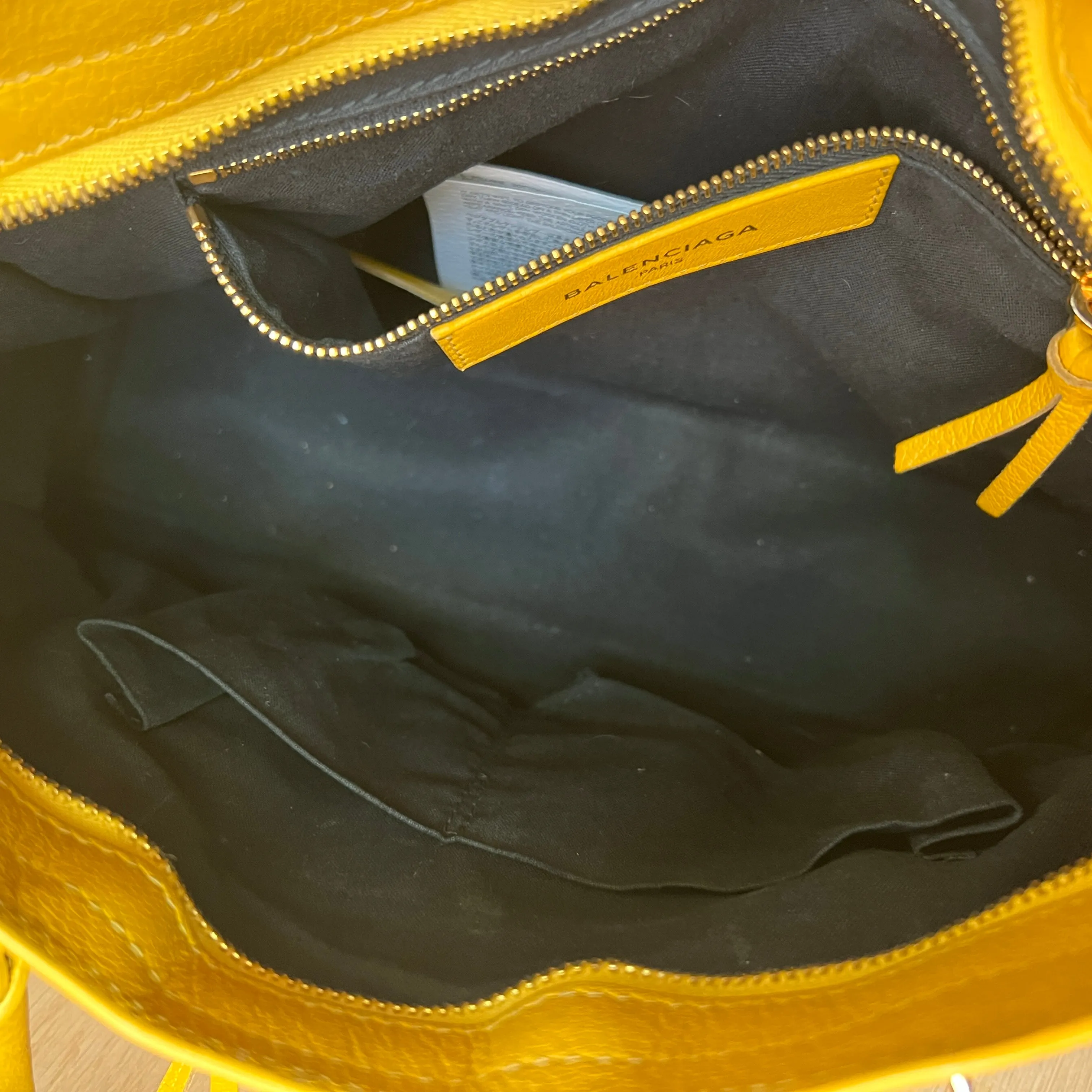 Yellow City Metallic Edge Bag - S