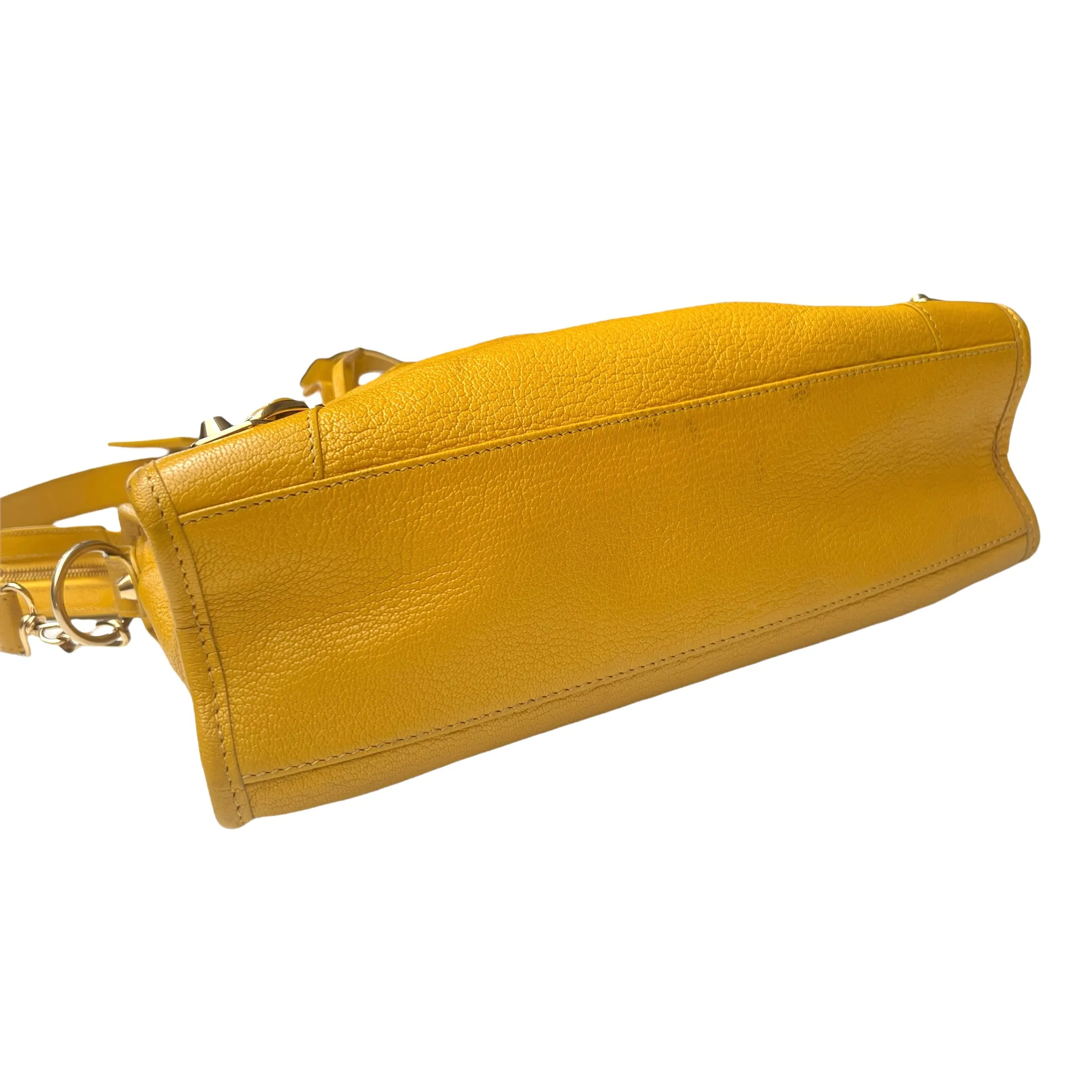 Yellow City Metallic Edge Bag - S