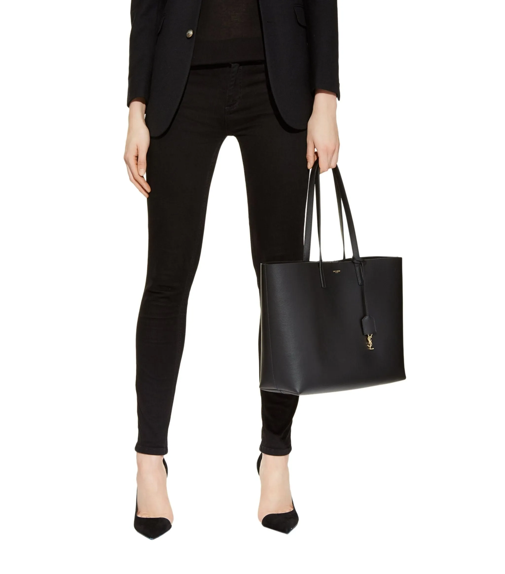 YSL Saint Laurent East/West Shopping Tote - Black